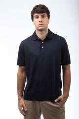 Polo in Jersey Blu Notte