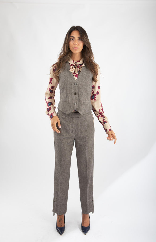 Gilet in cotone con scollo a V 521SD35082 01 ALESSIA SANTI 