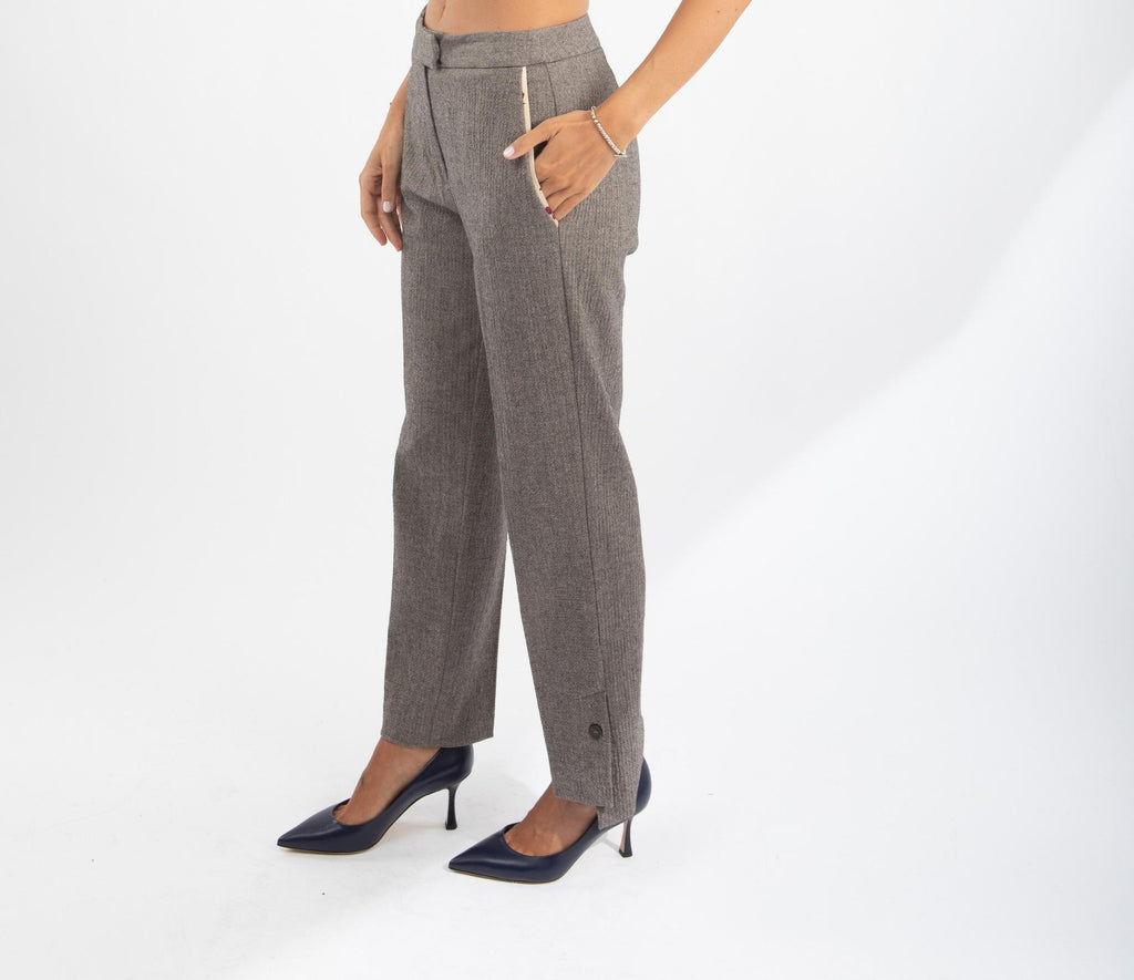 Pantaloni in cotone con piega 521SD25017 529022-01 ALESSIA SANTI 