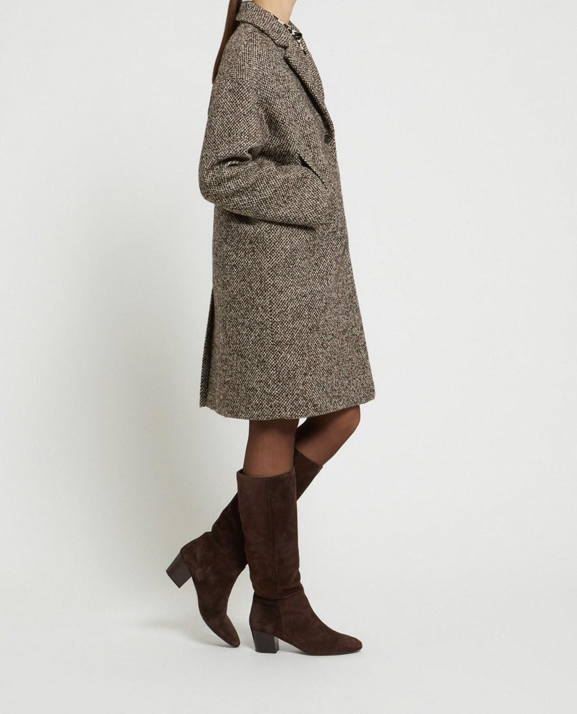 Cappotto midi melange DJ0063 VAR UNICA OTTO D'AME 