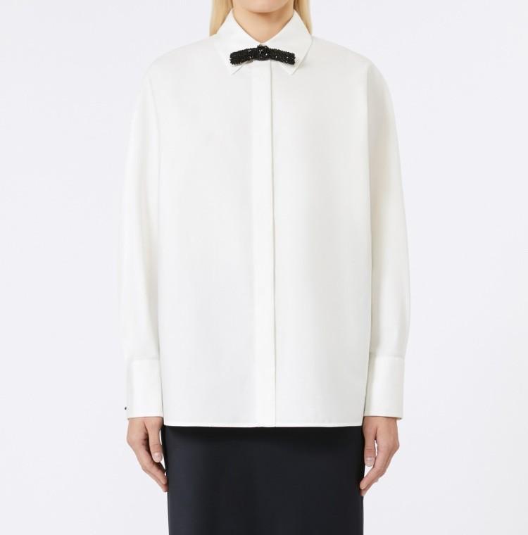Camicia in popeline di cotone e seta ROLL 001 MAX MARA STUDIO 