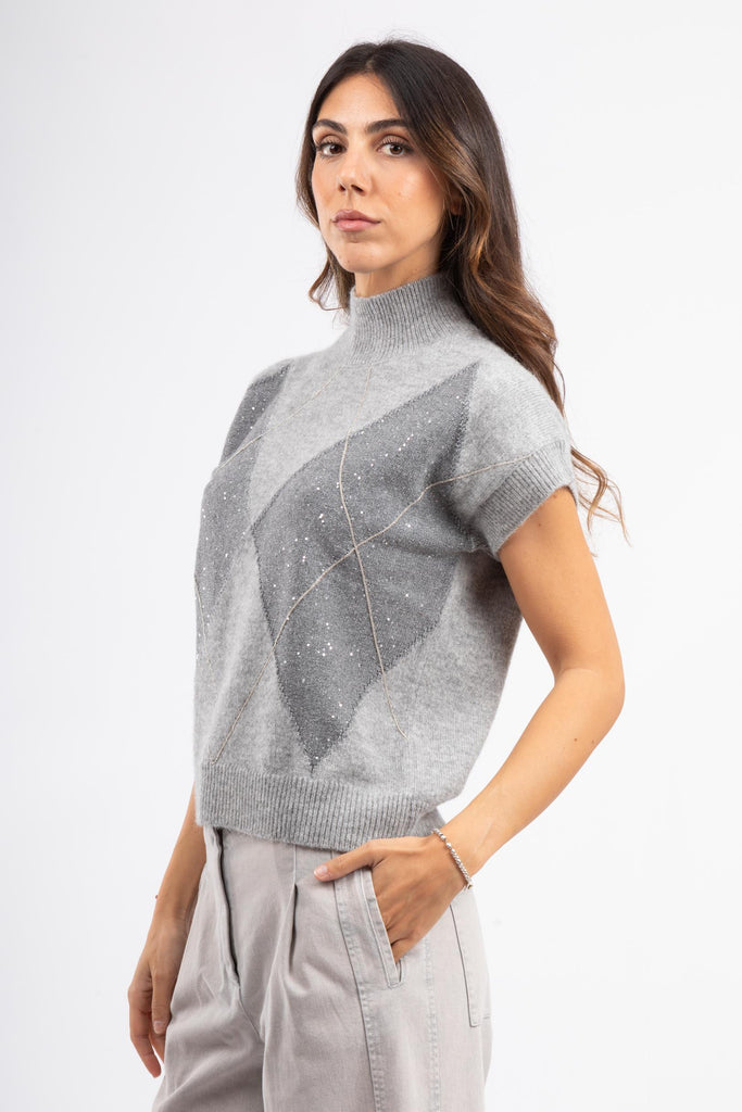 Maglia in lana seta cashmere lurex S99392F079283H 71H PESERICO 