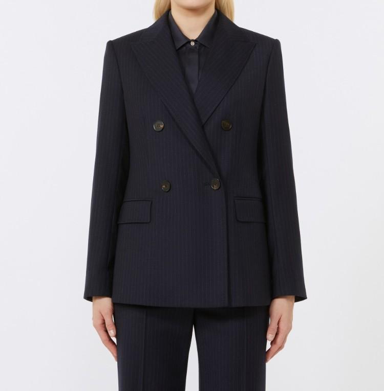 Blazer doppiopetta in flanella Blu PUCCI 013 MAX MARA STUDIO 