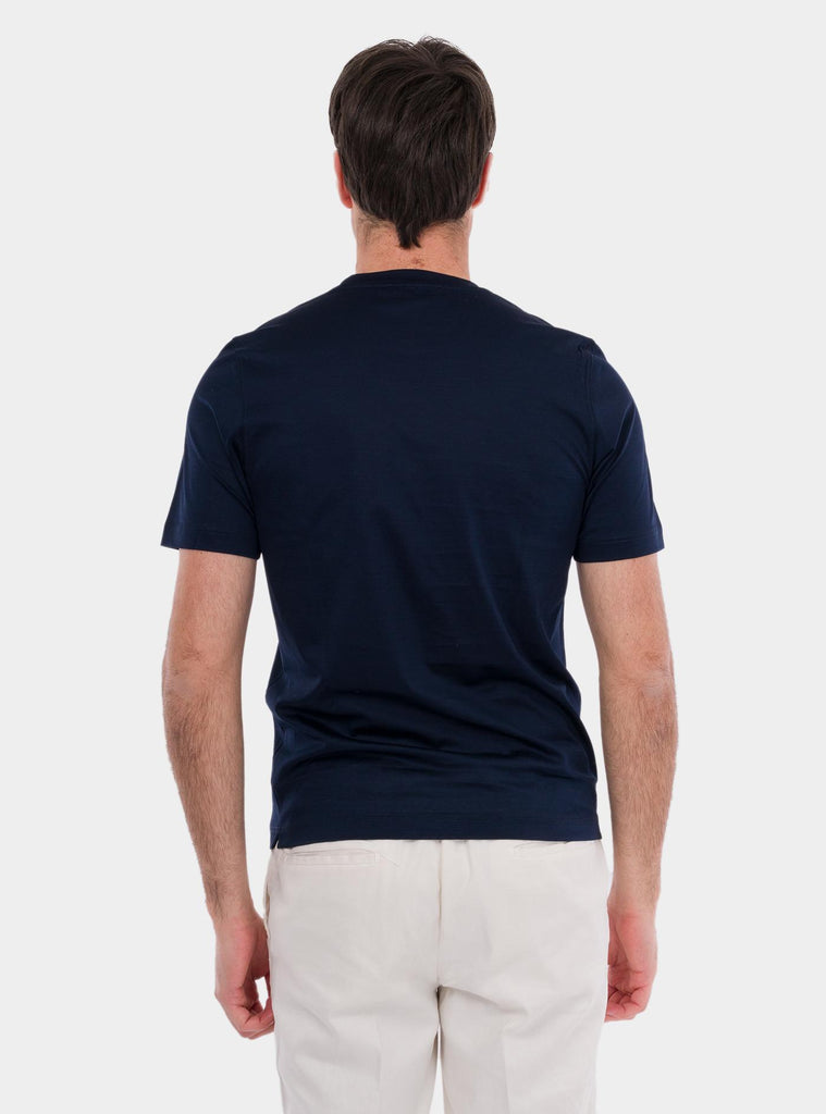 T-shirt uomo in filo di scozia Blu 60133/74002 598 GRAN SASSO 