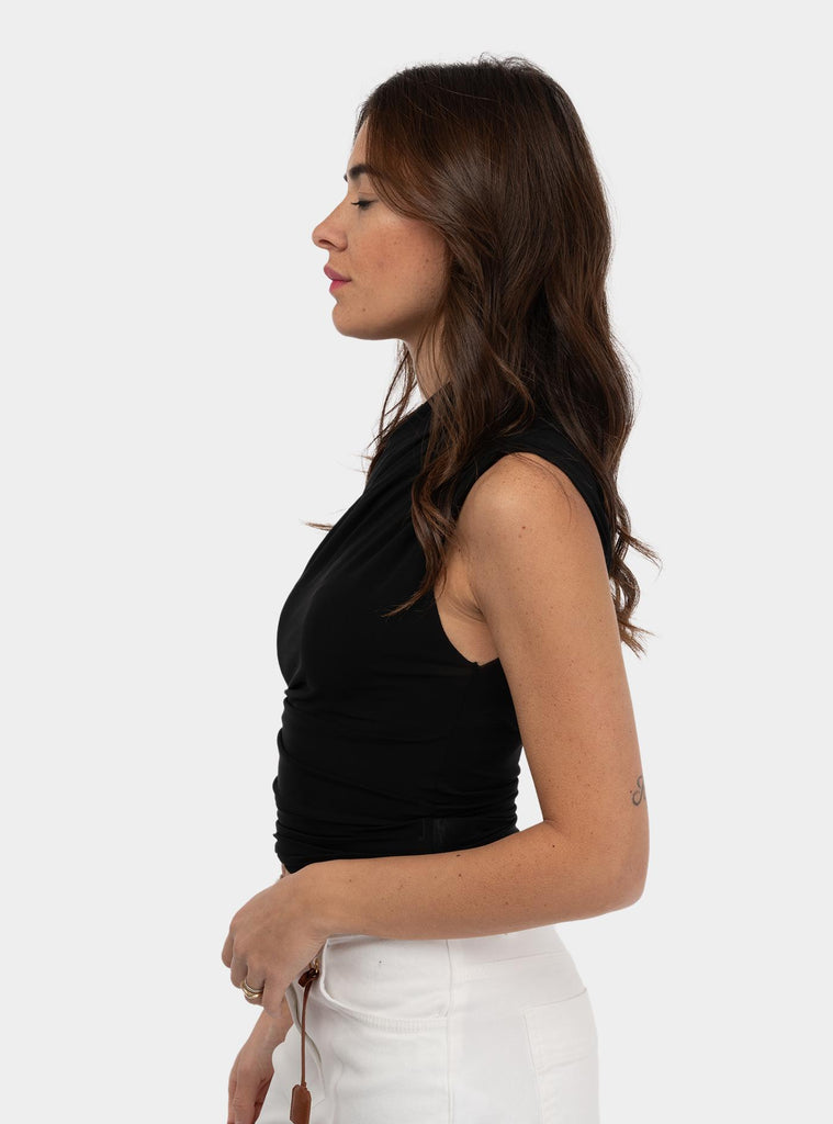 Top monospalla in jersey Nero CN00552E2 110 NERO ELISABETTA FRANCHI 