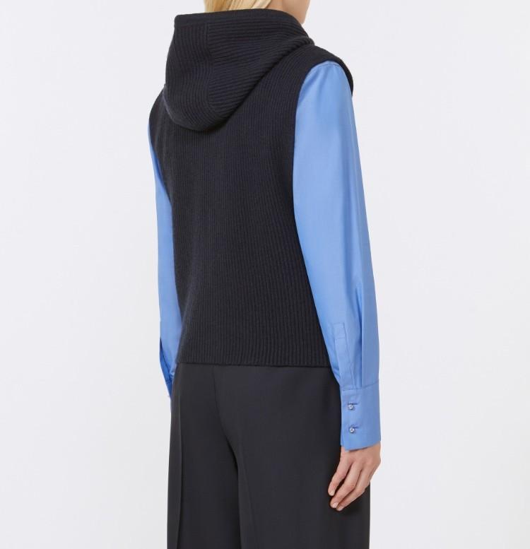Gilet con cappuccio in lana e cachemire MESCAL 008 MAX MARA STUDIO 