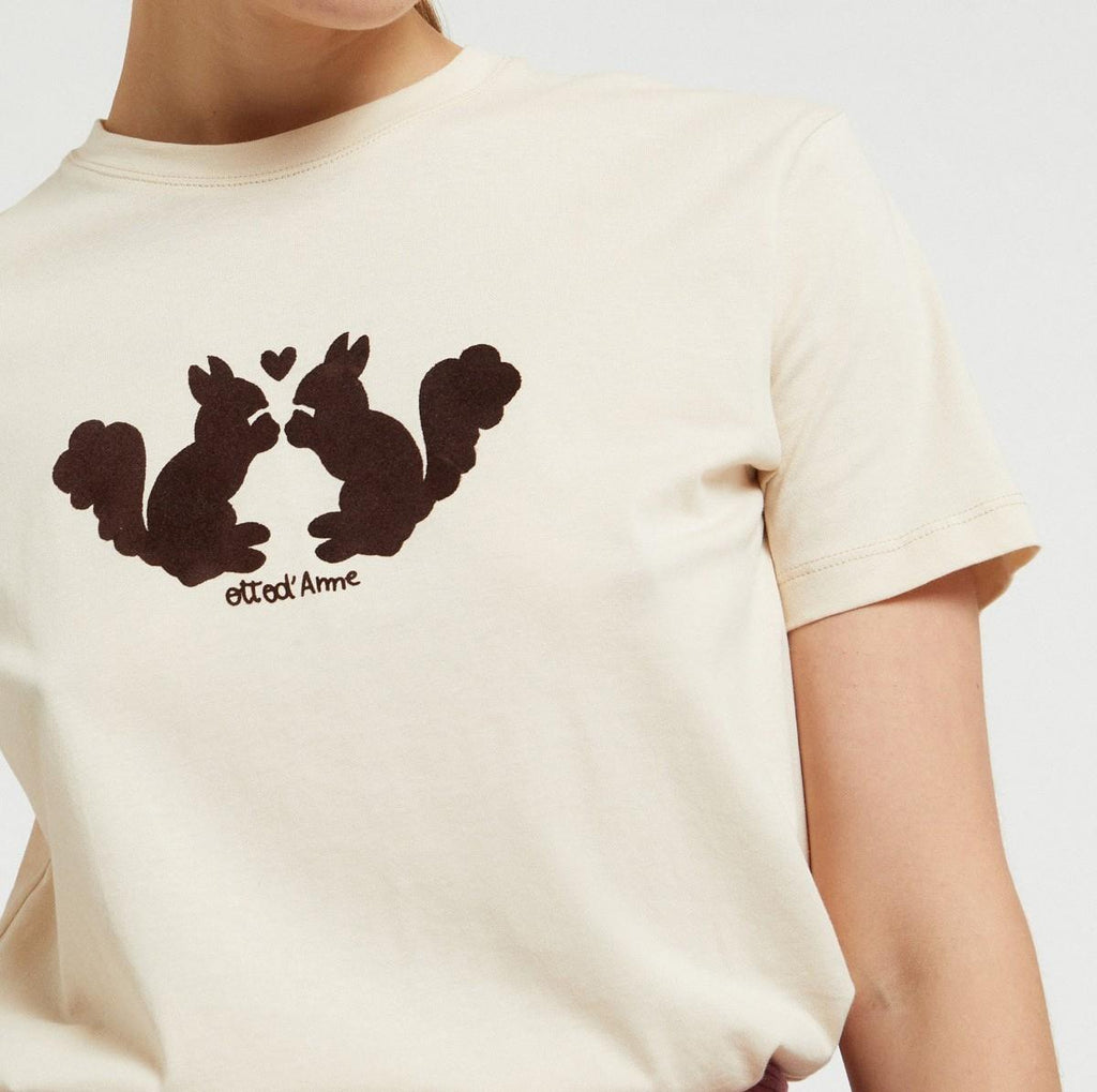 T-shirt in cotone con stampa DM8133 VAR UNICA OTTO D'AME 