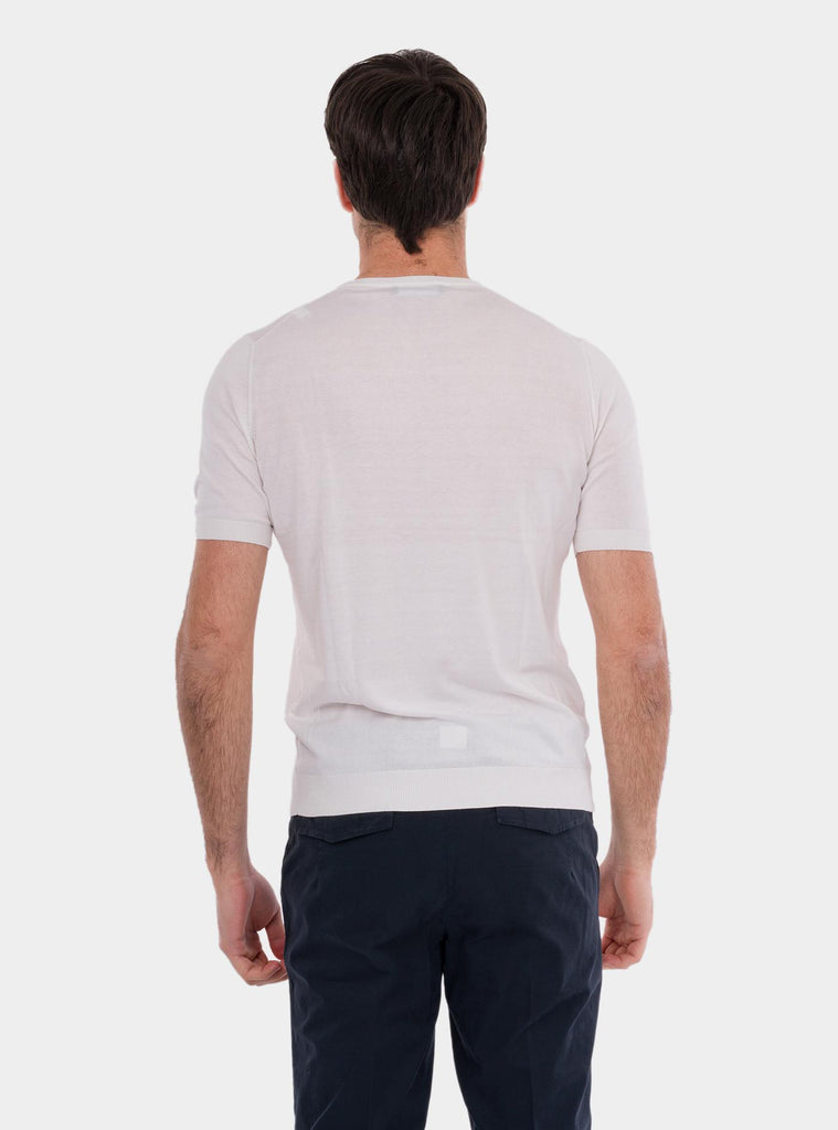 T-shirt in uomo in seta bianco 43112/23503 005 GRAN SASSO 