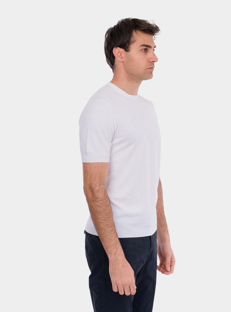 T-shirt uomo in cotone organico bianco 57136/21810 001 GRAN SASSO 