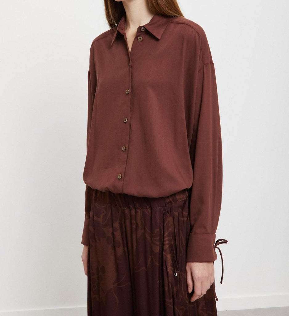 Camicia in cotone con stampa Terra DC5183 TERRA OTTO D'AME 