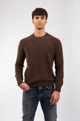 Maglia uomo girocollo Marrone