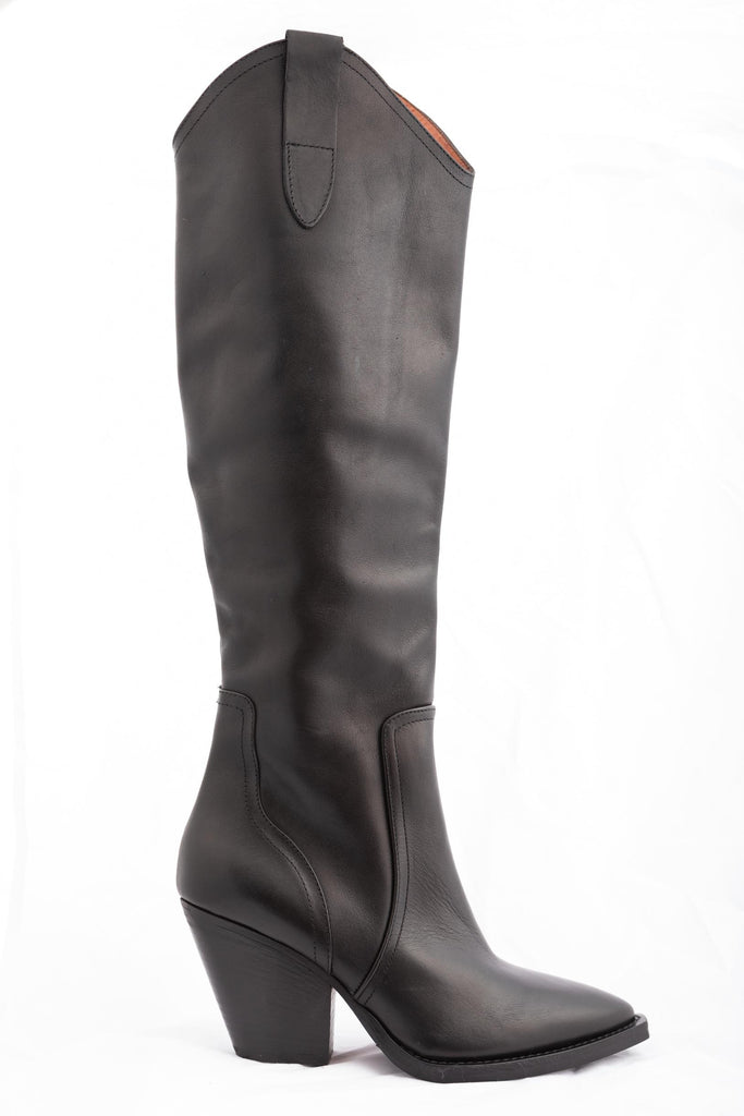 Stivali texani in vitello Nero<BR/> TX9 NERO CURIOSITE 