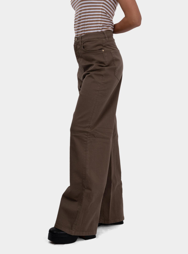 Pantalone Avril 5 tasche marrone P396 AVRIL MARRONE REHASH 