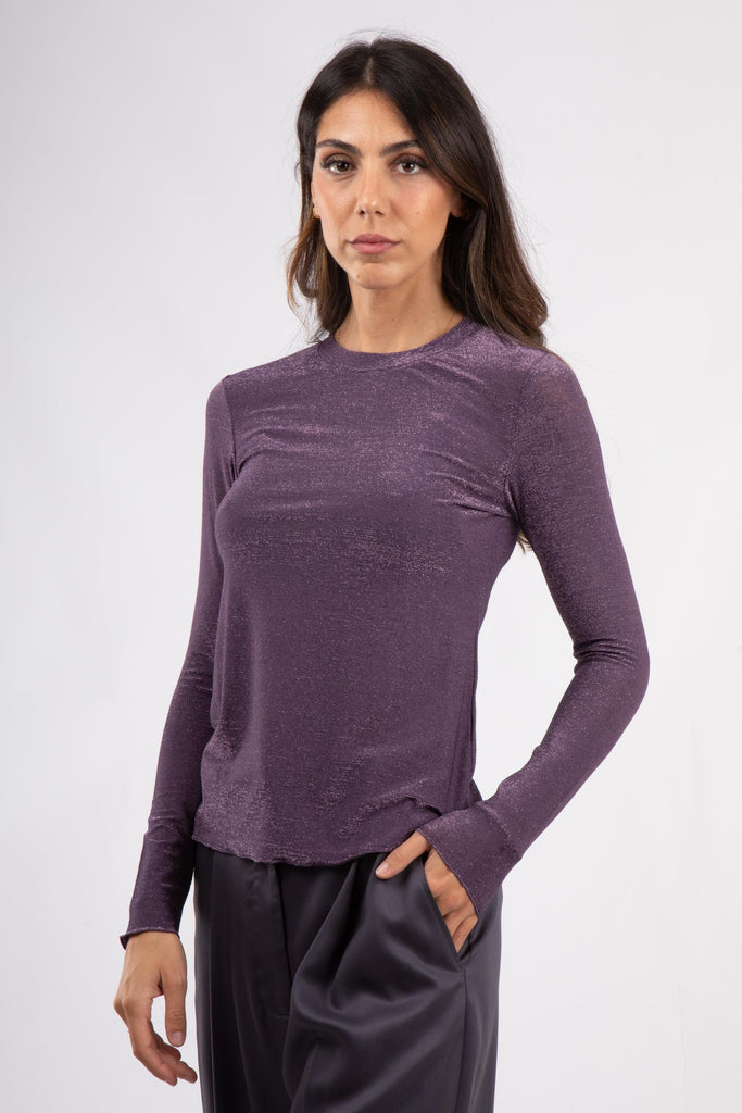 Maglia girocollo slim lurex UME AW25501J008 UME NIU 