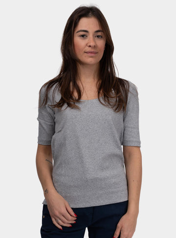 Maglia donna girocollo con maniche a 3/4 Grigio 60271/80302 078 GRAN SASSO 