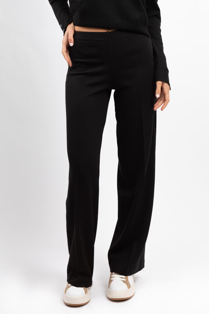 Pantalone palazzo rasato Nero 57272/14272 099 GRAN SASSO 