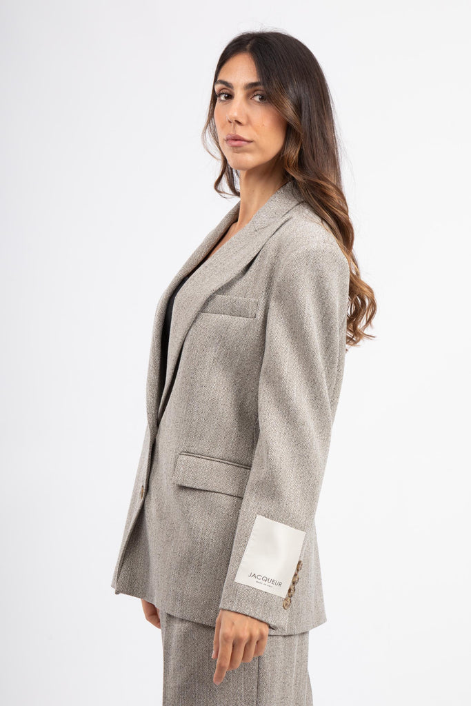 Giacca donna monopetto Beige GMP01-0703 IBIS BEIGE JACQUER 