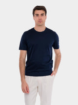 T-shirt uomo in filo di scozia Blu