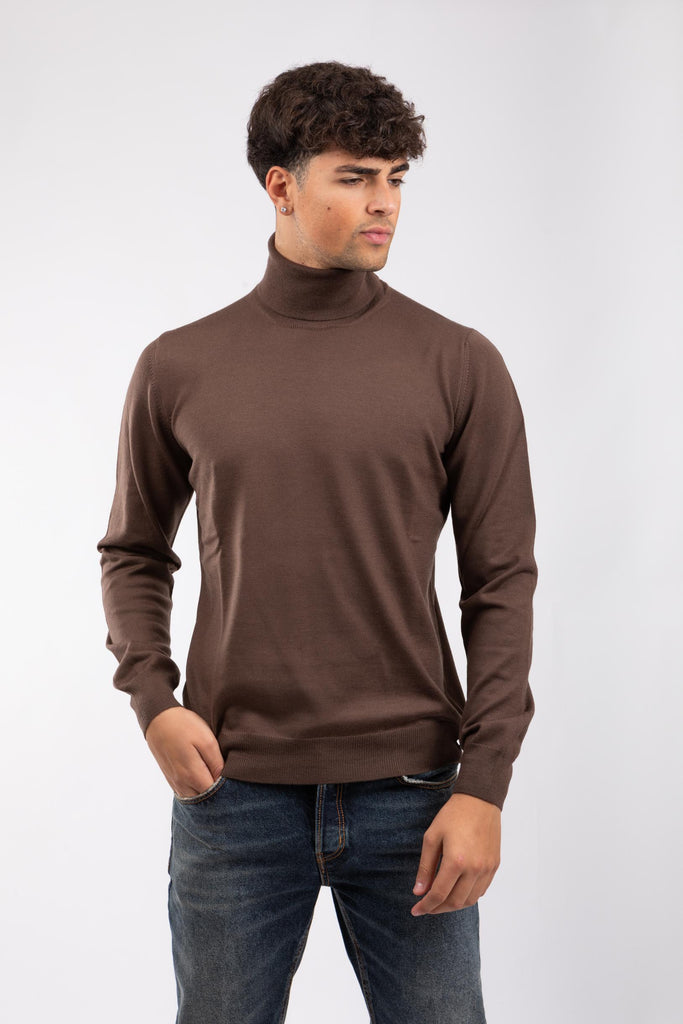 Maglia collo alto uomo Marrone 55157/14290 177 GRAN SASSO 