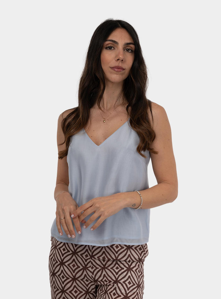 Top con spalline sottili Celeste 511SD45020 2990 GLASS ALESSIA SANTI 