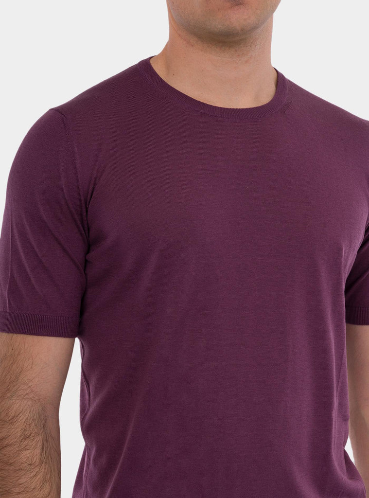 T-shirt in seta prugna 43112/23503 780 GRAN SASSO 