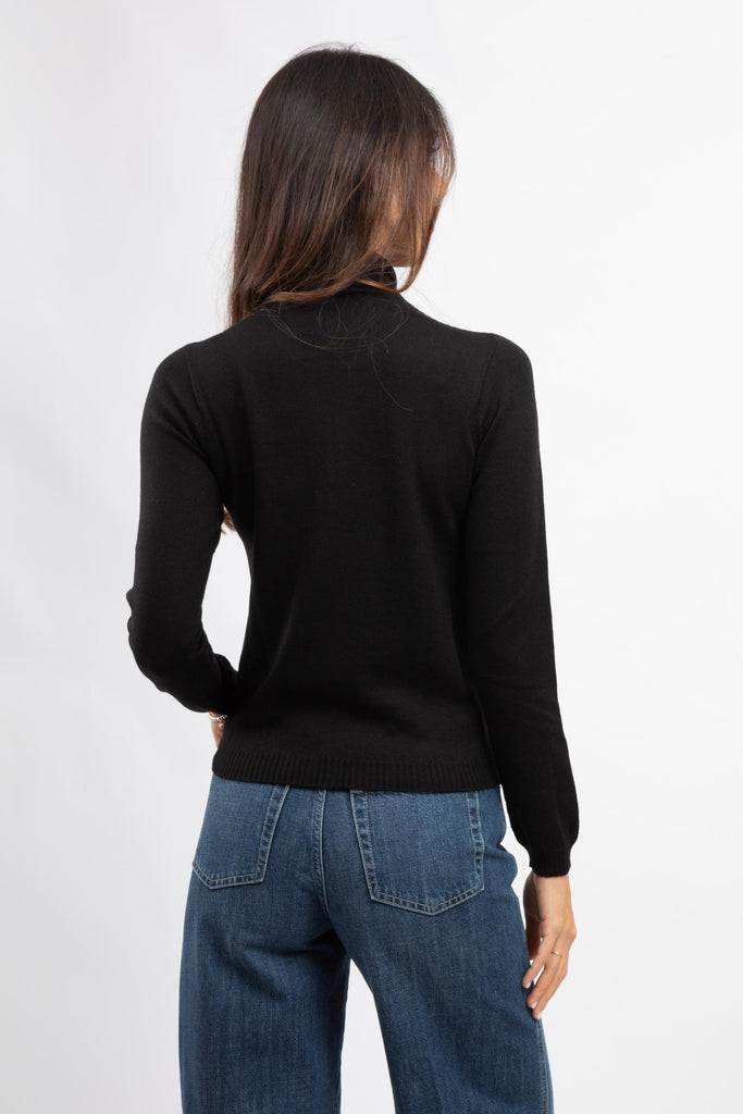 Maglia collo alto in lana vergine Nero 54221/14221 099 GRAN SASSO 