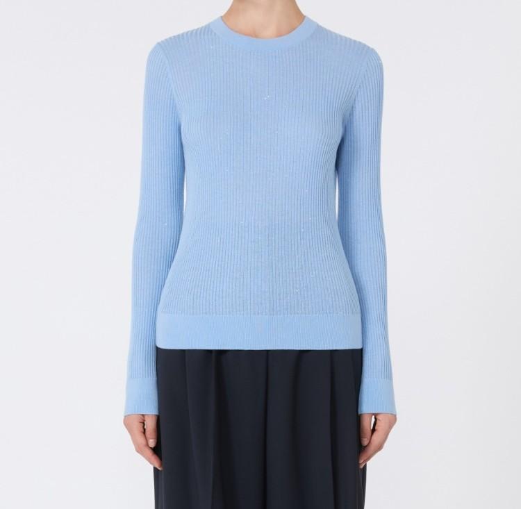 Maglia in lana e seta con paillette MARABU 002 MAX MARA STUDIO 