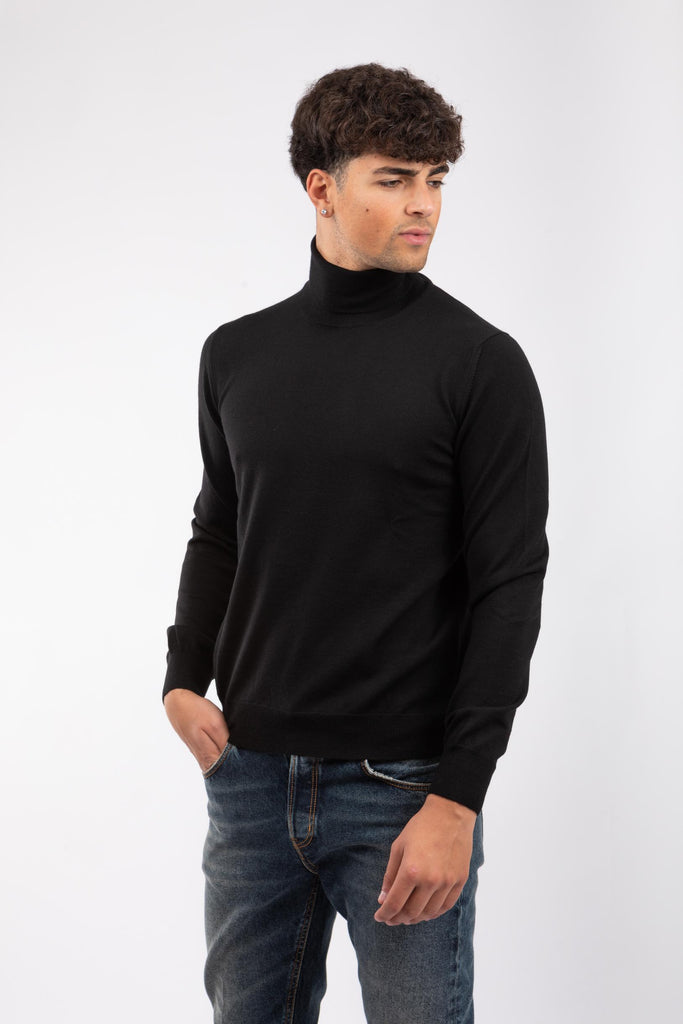 Maglia uomo a collo alto Nero 55157/14290 099 GRAN SASSO 