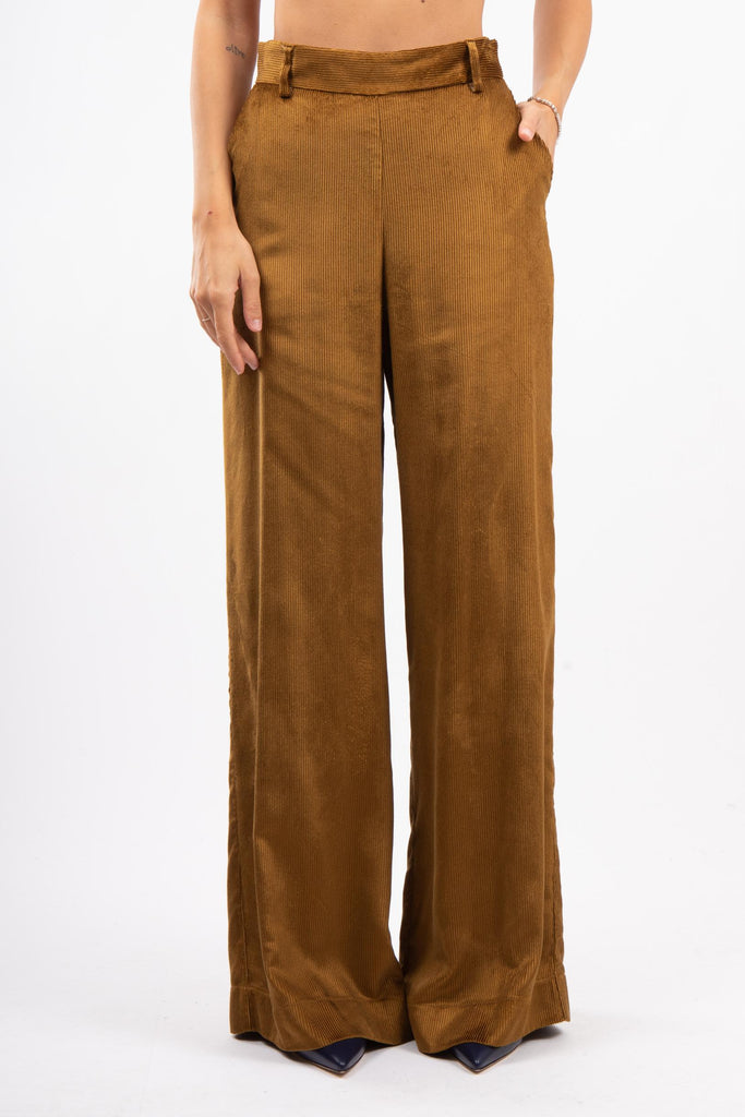 Pantalone a campana in velluto a coste Bamboo AW25208T060 BAMBOO NIU 