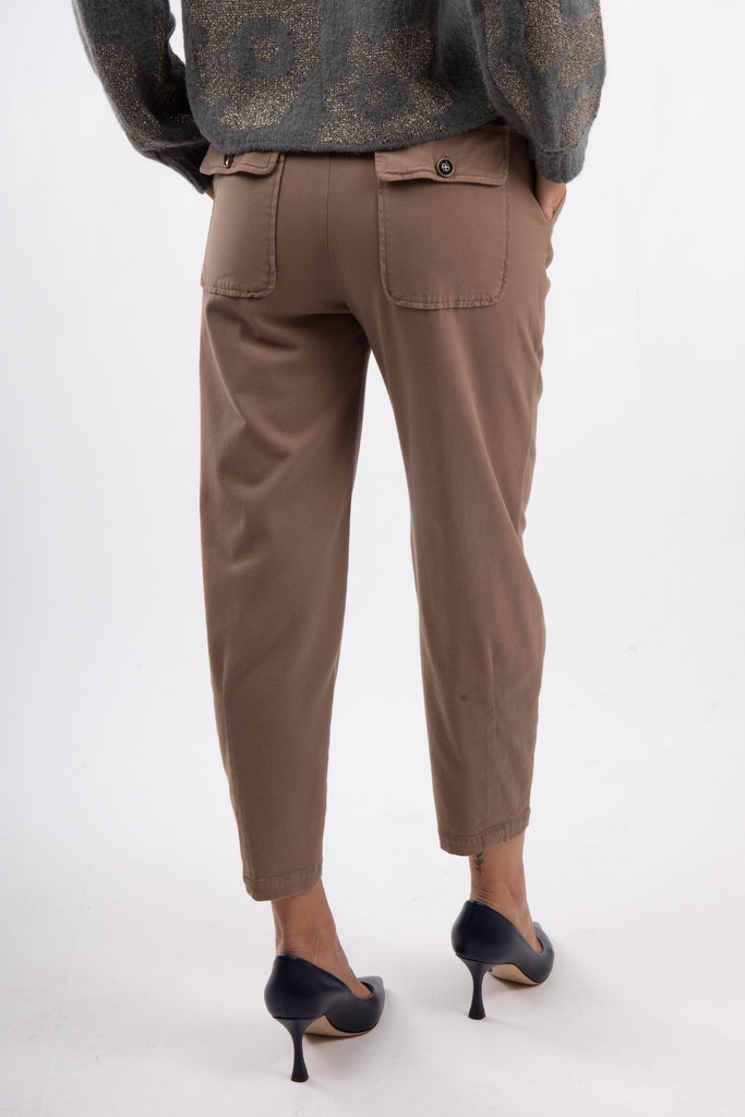 Pantaloni in cotone con tasche Panna 521SD25010 S2331 ALESSIA SANTI 