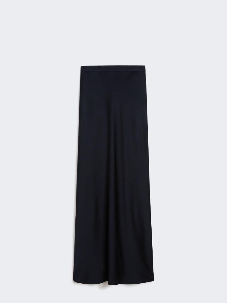 Gonna fluida in evers satin Blu notte RIMINI 044 MAX MARA STUDIO 