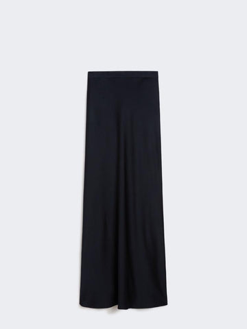 Gonna fluida in evers satin Blu notte RIMINI 044 MAX MARA STUDIO 