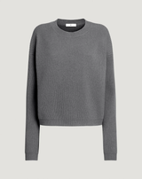 Maglia boxy in lana e cachemire tricot Grigio