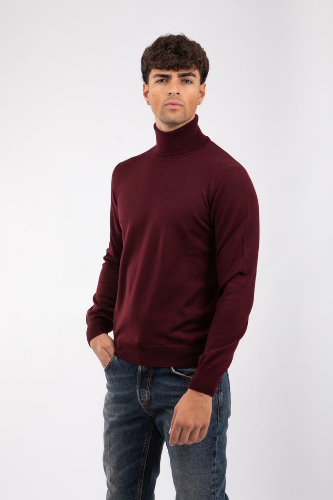 Maglia uomo a collo alto Bordeaux 55157/14290 291 GRAN SASSO 