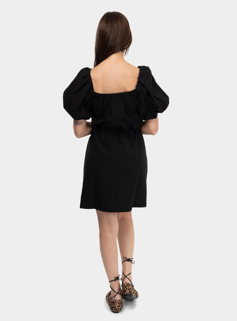 Abito corto in popeline Nero DA5257 NERO OTTO D'AME 