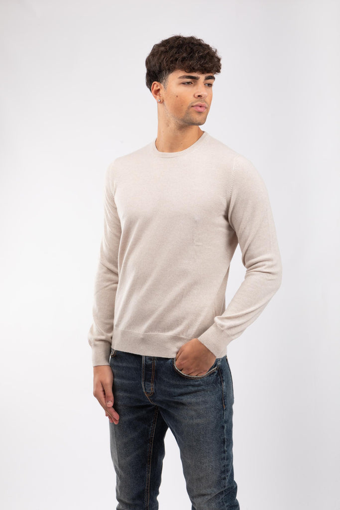 Maglia uomo cashmere Ecru 55167/15590 113 GRAN SASSO 