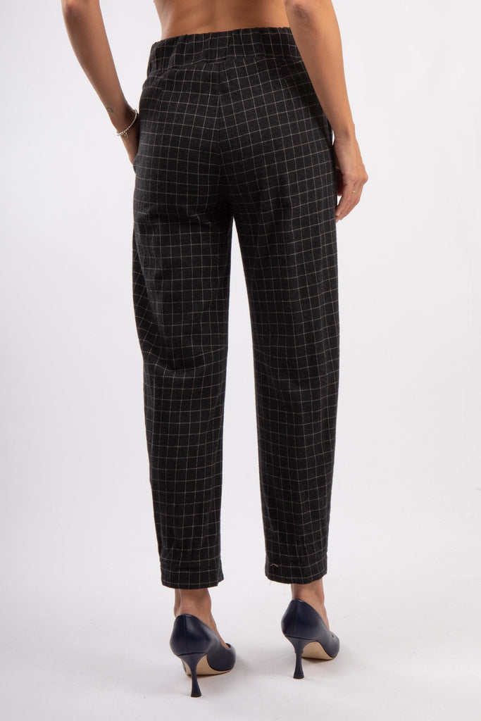 Pantaloni cropped in flanella check 521SD25040 529006-01 ALESSIA SANTI 