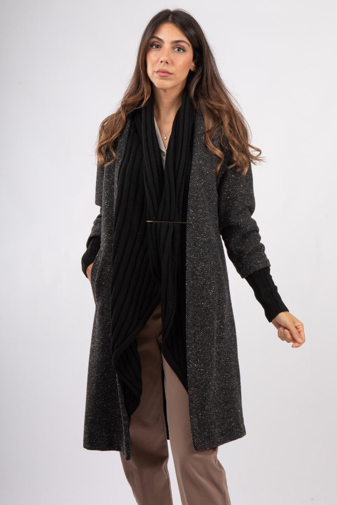 Cappotto in lana con revers 521SD35036 529036-01 ALESSIA SANTI 