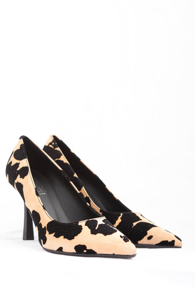 Decollété in camoscio Nero/Beige 6015 CAMOSCIO MOU CAMEL BAile 