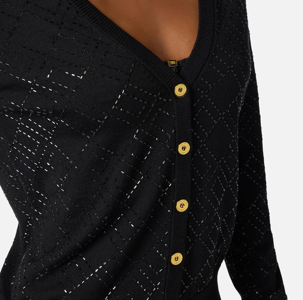 Cardigan con cristalli Nero MK26B56E2 188 NERO ELISABETTA FRANCHI 