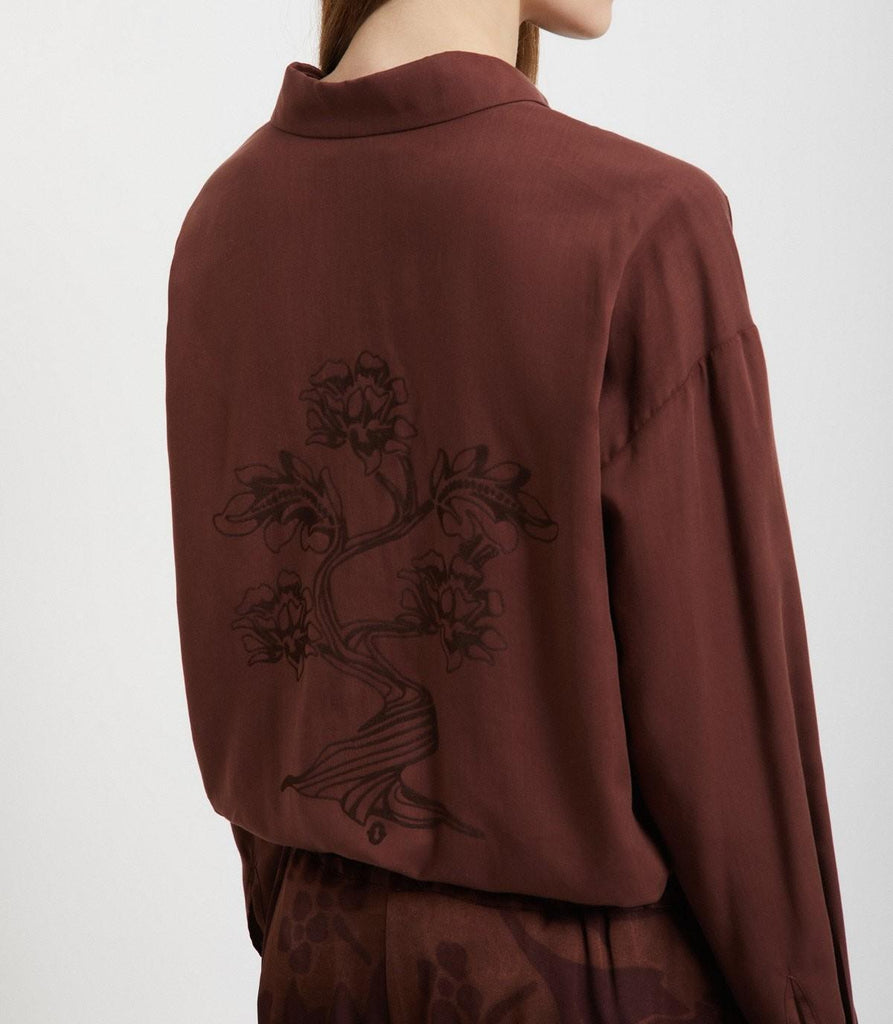 Camicia in cotone con stampa Terra DC5183 TERRA OTTO D'AME 