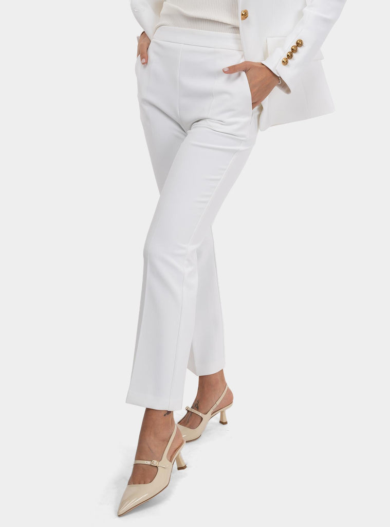 Tailleur monopetto in crêpe Bianco TP00151E2 360AVORIO ELISABETTA FRANCHI 