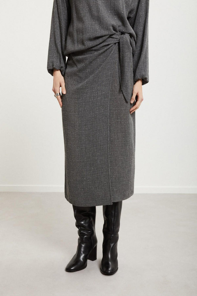 Gonna Pareo Grigio DN6256 VAR. UNICA OTTO D'AME 