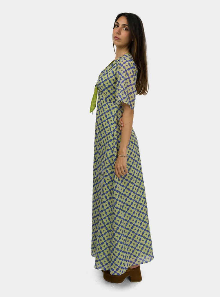 Abito lungo con nodo Platano SS25117T056 PLATANO NIU 