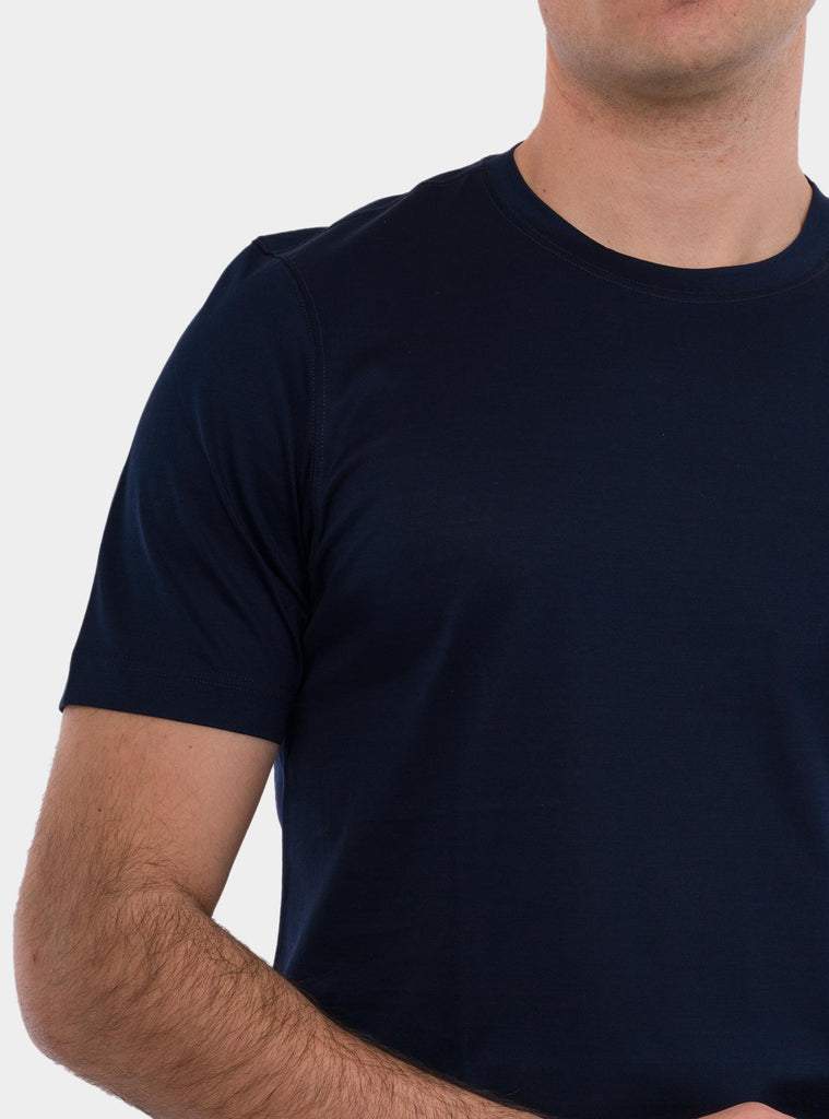 T-shirt uomo in filo di scozia Blu 60133/74002 598 GRAN SASSO 