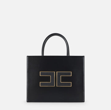 Borsa Tote grande con logo Nero BS32A56E2 110 ELISABETTA FRANCHI 