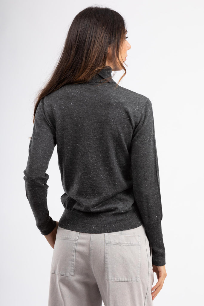 Maglia collo alto in lana e viscosa Grigio S99428F14 09771 871 PESERICO 