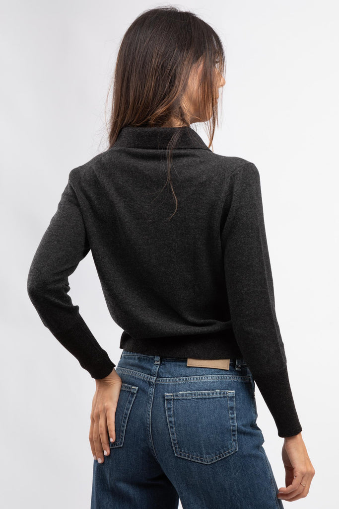 Maglia polo bordi con bordi lurex Grigio scuro 57299/12861 098 GRAN SASSO 