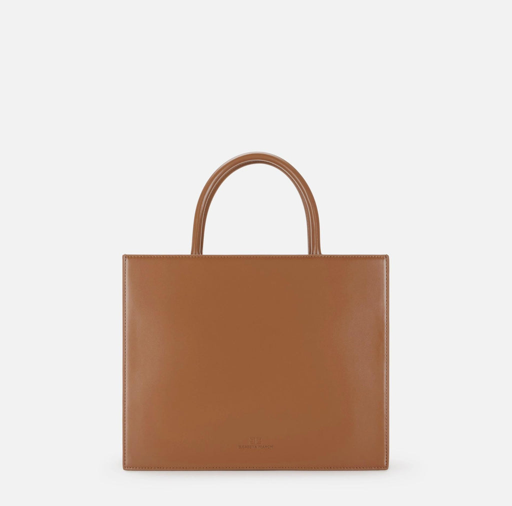 Borsa tote grande con logo Brown Sugar BS32A56E2 EC1-BROWN SUGAR ELISABETTA FRANCHI 