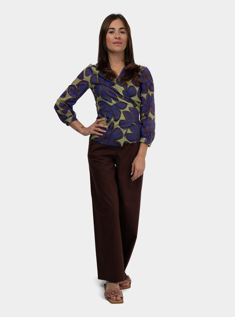 Pantalone bojan con elastico in vita Marrone SS25211T001 TOBACO NIU 